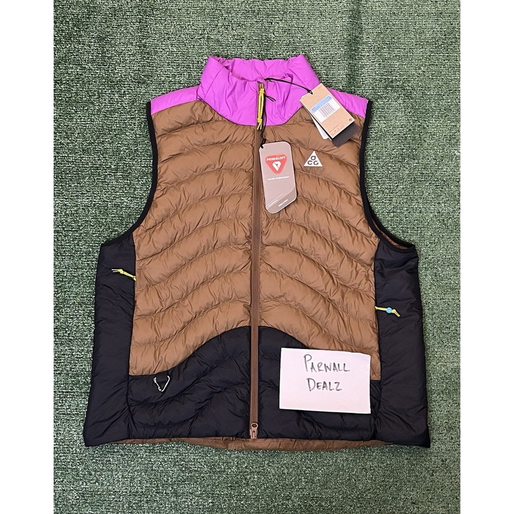 Nike ACG Lava Flow Therma-Fit ADV Vest Brown Black Men's Medium HV0605-551